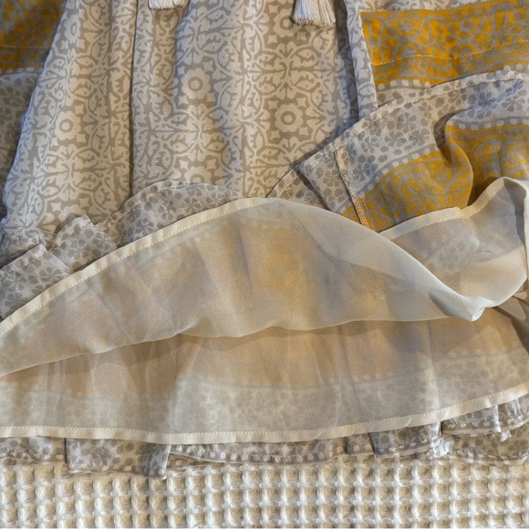 Free People Long Sleeve Dress in Yellow and Cream - Picture 3 of 5